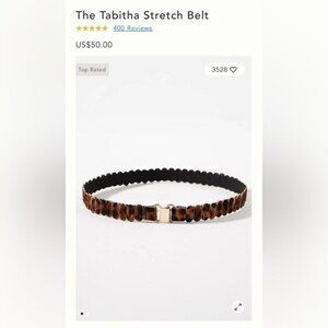 NWT Size 1X (End to End 39") - Anthro The Tabitha Stretch Belt (NWT US$ 50)